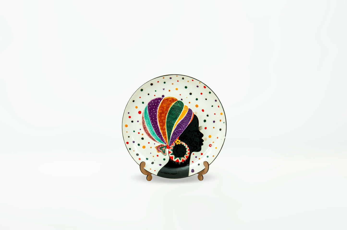 25CM ETHNIC PATTERNED ARABIC PLATE