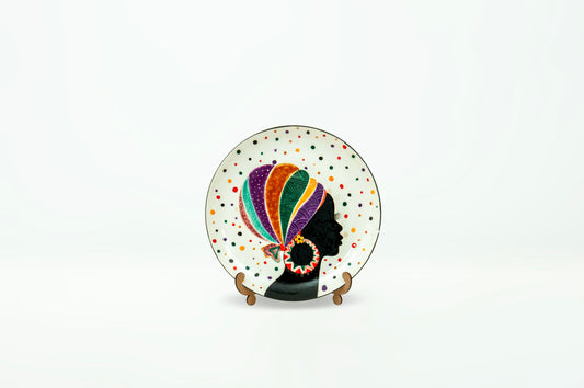 25CM ETHNIC PATTERNED ARABIC PLATE