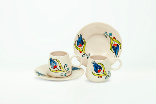 TULIP PATTERNED COFFEE CUP